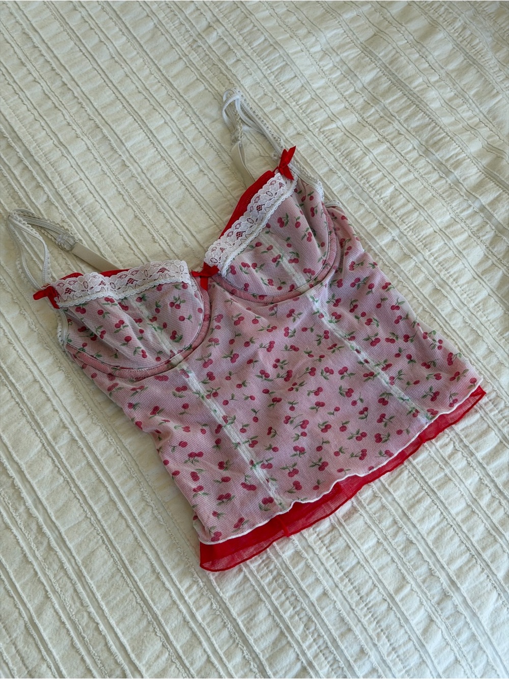 Vintage Cherry Corset Top 🍒